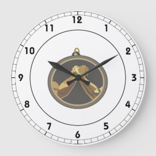 Grande Horloge Ronde Médaille de bras de fer