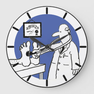 Grande Horloge Ronde Médecin amusant avec Stethoscope Médicale