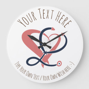Grande Horloge Ronde Médecin, infirmière, ambulancier, modèle de cadeau