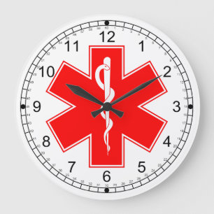 Grande Horloge Ronde Medical Alert Wall Clock