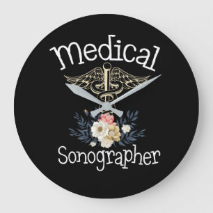 Grande Horloge Ronde Medical Sonographer Cute Sonography Gift