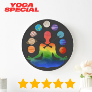 Grande Horloge Ronde Méditation de Chakra cosmique   Yoga de l'énergie 