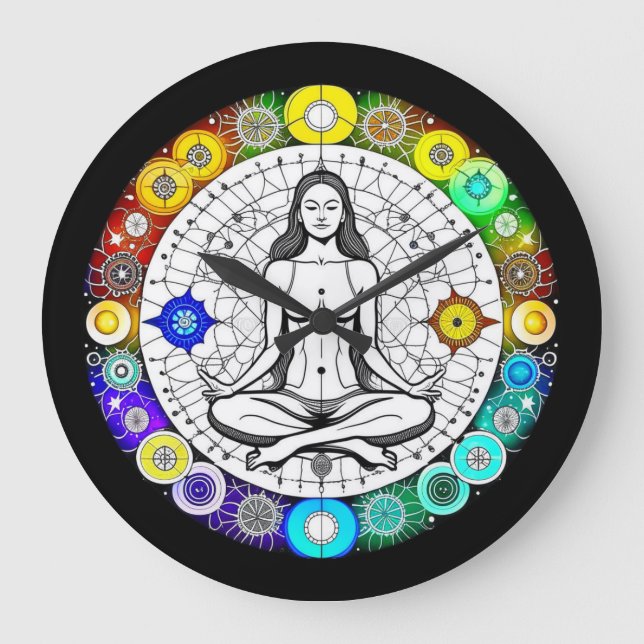 Grande Horloge Ronde Méditation paisible et sereine (Recto)