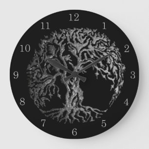 Grande Horloge Ronde Mehndi Tree of Life