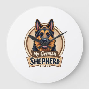 Grande Horloge Ronde Meilleur Ami Pour Toujours Mon Shepherd Allemand V