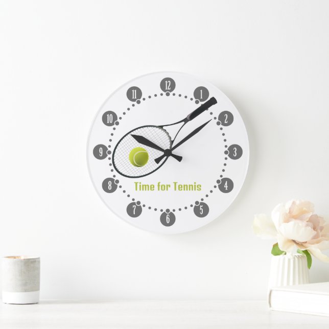 Grande Horloge Ronde Meilleur sport | Time for tennis (Maison)