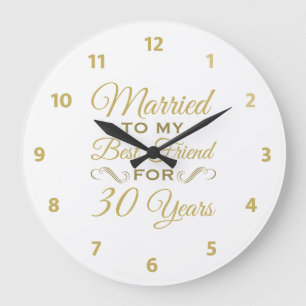 Grande Horloge Ronde Meilleure amie pour les 30 ans d'anniversaire de m