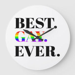 Grande Horloge Ronde Meilleure Gay Ever MLM Pride