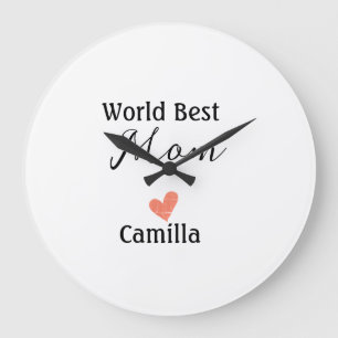 Grande Horloge Ronde Meilleure maman du monde joyeuse fête des mères gr