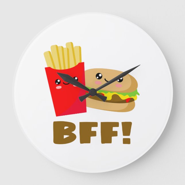 Grande Horloge Ronde Meilleurs amis pour toujours (Recto)