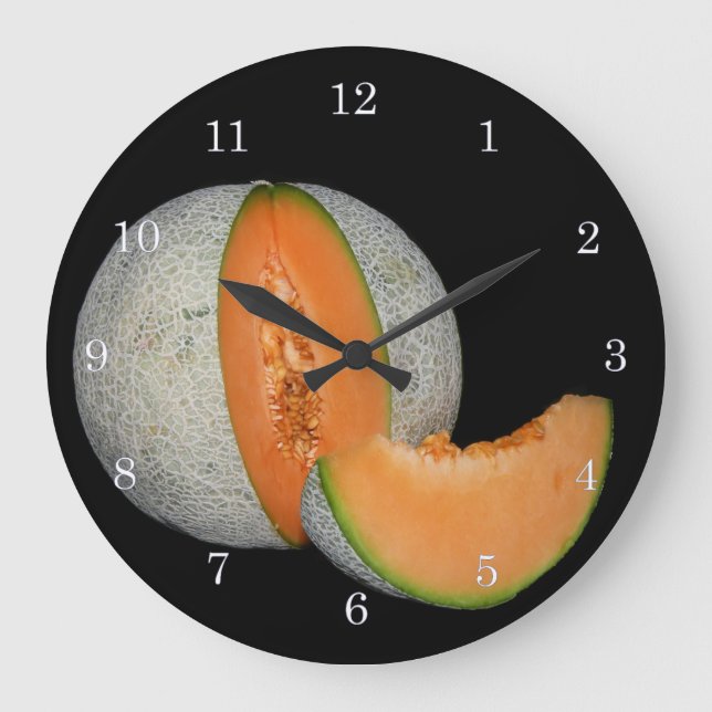Grande Horloge Ronde Melon Cantaloupe tranché (Recto)