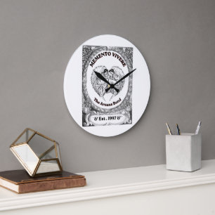 Grande Horloge Ronde Memento Vivere   Art Bond Ange Vintage