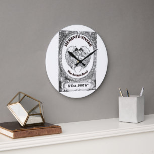 Grande Horloge Ronde Memento Vivere   Art Bond Ange Vintage