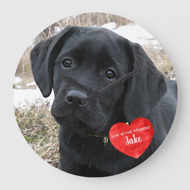 Grande Horloge Ronde Mémorial photo pour animaux de compagnie - Ajouter (Recto)
