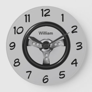 Grande Horloge Ronde Mens Monogramme Man Cave Wall Decor