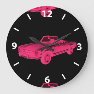 Grande Horloge Ronde Mercedes Benz 280 SL Cabriolet Pop Art