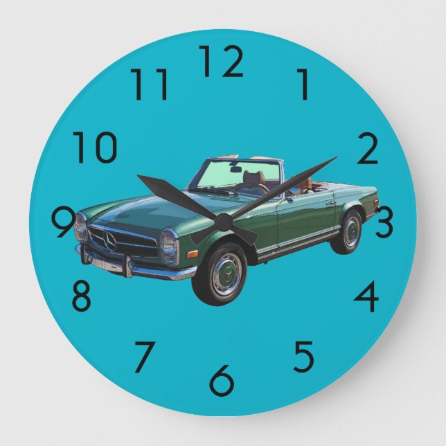 Grande Horloge Ronde Mercedes Benz 280 SL Convertible Voiture de luxe (Recto)