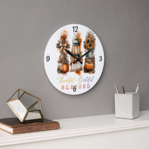 Grande Horloge Ronde Merci gracieux béni