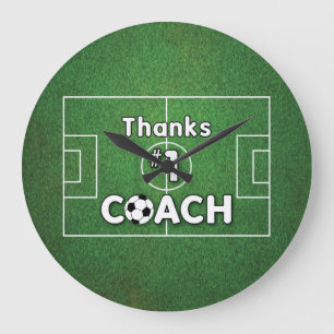 Grande Horloge Ronde Merci Soccer Coach Grass Field