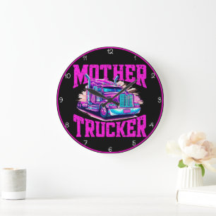 Grande Horloge Ronde Mère Trucker : Pink Attitude Violet