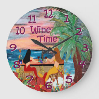 Grande Horloge Ronde mermade wine bar wall clock