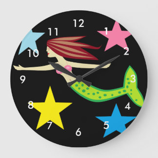 Grande Horloge Ronde Mermaid and Stars