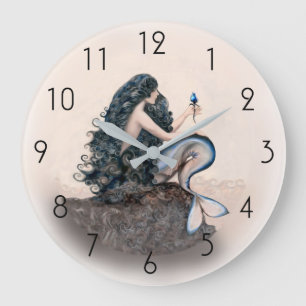 Grande Horloge Ronde Mermaid Mermaids Mythe de l'Imaginaire