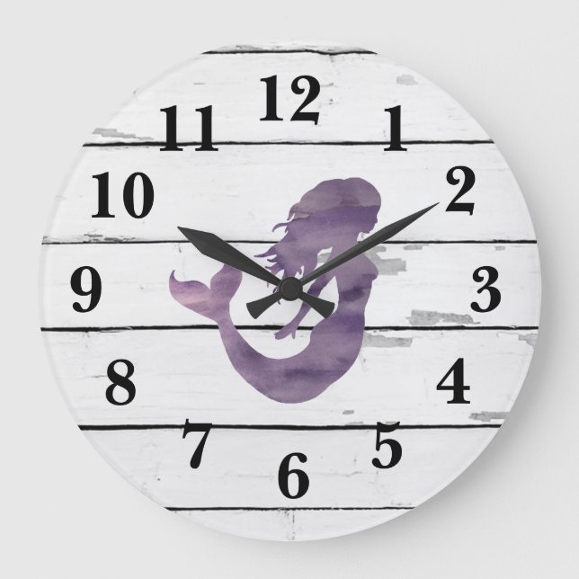 Grande Horloge Ronde Mermaid Purple Beach (Recto)