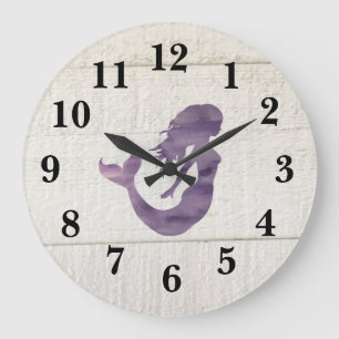 Grande Horloge Ronde Mermaid Purple Beach