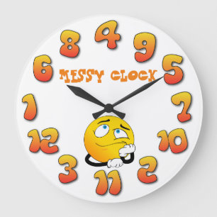 Grande Horloge Ronde "Messy"
