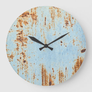 Grande Horloge Ronde Métal corrompu, arrière - plan de texture grunge.