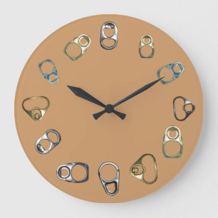 Grande Horloge Ronde Metal Detector Pull Tabs Treasure Pute Dirt Fish