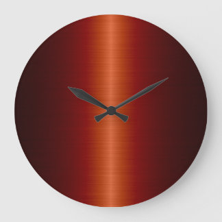 Grande Horloge Ronde Métal en acier inoxydable 2