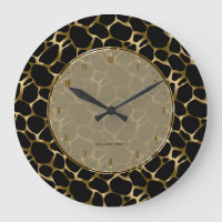 Métallc Faux Gold & Black Leopard Print