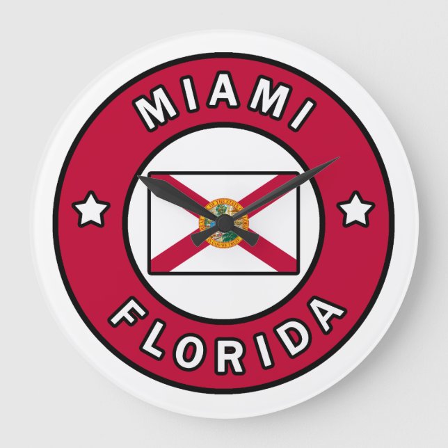 Grande Horloge Ronde Miami Floride (Recto)