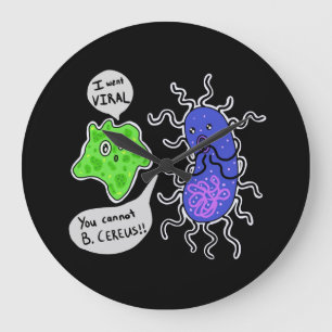 Grande Horloge Ronde Microbes Virales
