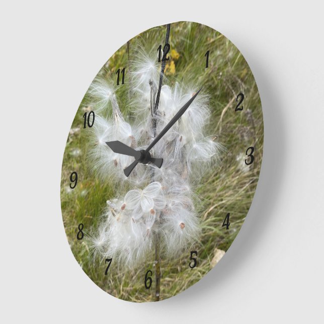 Grande Horloge Ronde Milkweed | Papillon | (Angle)