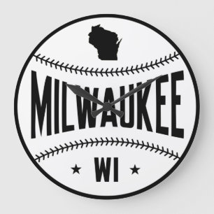 Grande Horloge Ronde Milwaukee Baseball Clock