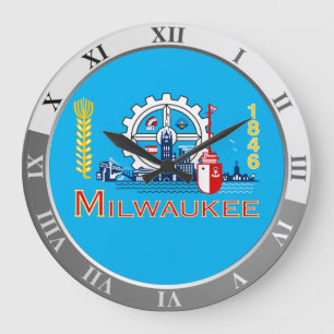 Grande Horloge Ronde Milwaukee volait Large Clock