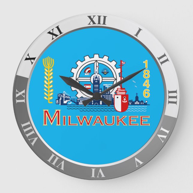Grande Horloge Ronde Milwaukee volait Large Clock (Recto)