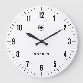 Grande Horloge Ronde Minimalist White Wall Clock
