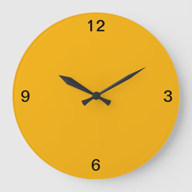 Grande Horloge Ronde Minimaliste. Chaud Yellow. (Recto)