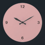 Grande Horloge Ronde Minimaliste. Rose Pastel.<br><div class="desc">Horloge murale minimaliste ronde,  dans une couleur rose pastel. Améliorera n'importe quelle pièce.</div>
