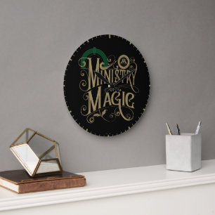 Grande Horloge Ronde MINISTÈRE vintage DE MAGIC™ Graphic