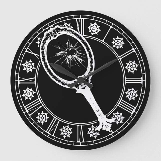 Grande Horloge Ronde Miroir cassé (Recto)