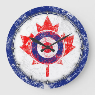 Grande Horloge Ronde MOD Target Grunge Canada Wild