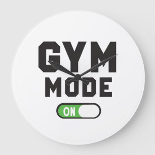 Grande Horloge Ronde Mode Gym - Entraînez-vous Fort Restez Fort
