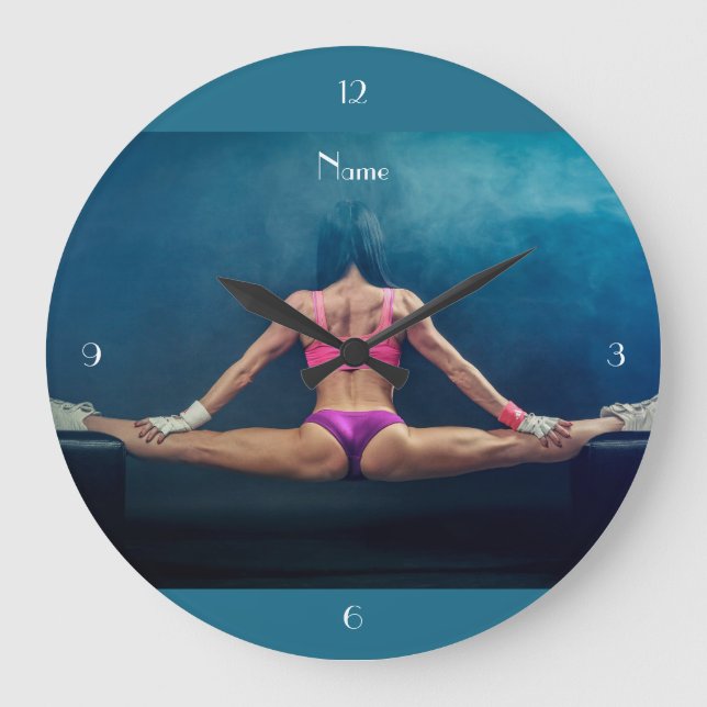 Grande Horloge Ronde Modèle de condition physique féminine Split Thunde (Recto)