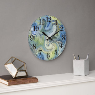 Grande Horloge Ronde Modern Abstract