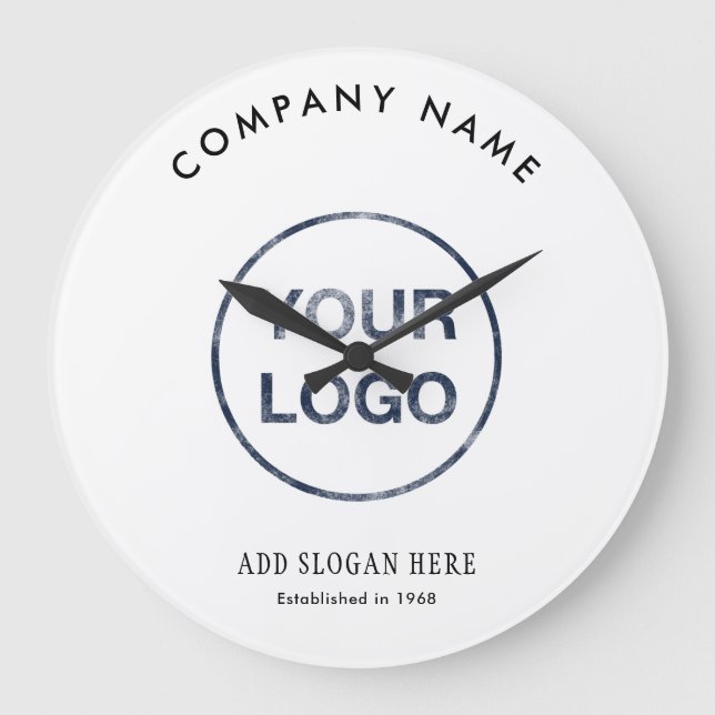 Grande Horloge Ronde Modern Curve Logo Design Company (Recto)